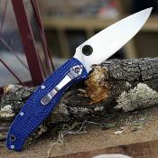 SC142PBL Couteau Spyderco Resilience Lightweight Blue Lame Acier CPM-S35VN - Livraison Gratuite