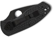 SC148PBBK Couteau Spyderco Ambitious Black Plain Lame Acier 8Cr13MoV - Livraison Gratuite