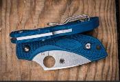 SC28PCBL2 Couteau Spyderco Dragonfly 2 Lame Acier CPM SPY27 Manche FRN Bleu Cobalt Lockback Made in Japan  - Livraison Gratuite