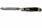 SCH94OT Schrade Old Timer Gunstock Trapper 94OT | Couteau 2 Lames Acier 3Cr13 Satin | Manche Polymère | Livraison Gratuite