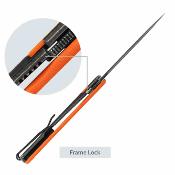 SRM135LGJ Couteau pliant SRM Palfrey 135L-GJ | Lame Drop Point Acier 14C28N | Manche G10 Orange IKBS - Livraison Gratuite