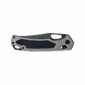 SRM9203AK2 Couteau SRM Retriever 9203-AK | Lame Clip Point Acier Blk 140Cr | Manche Aluminium Gris + Inlay G10 | Ambi Lock - Livraison Gratuite