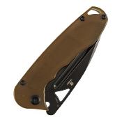 T1054A7 Tenable Bombur - Couteau Pliant Lame Acier D2 Black Manche Ultem Ambre Liner Lock - Livraison Gratuite