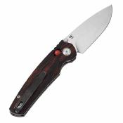 T2109V3 Couteau Tenable Raven Pliant Drop Point Acier 14C28N Manche G-mascus Black/Red Sécurité Cross Bar Lock - Livraison Gratuite  