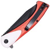 TF2026RD — Couteau Tac Force Linerlock A/O Lame Acier Inox Noir Tanto Manche Aluminium Rouge et Gris Ouverture Assistée EDC - Livraison Gratuite