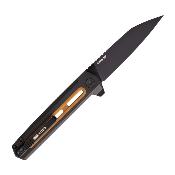 TKTF4RGBRS35 Couteau Pliant Tekto Knives F4 Echo Lame Acier S35VN Manche Alu/G10 Brun Button Lock - Livraison Gratuite