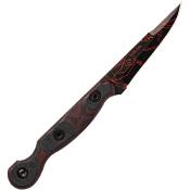 TPELPOL01 Couteau Fixe TOPS El Pionero Diablo Loteria Lame Acier 1095 Manche G10 Noir et Rouge Made In USA - Livraison Gratuite
