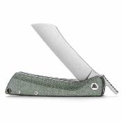 TVYD01GM14 Trivisa Norma-04G – Couteau pliant Liner Lock Lame Acier 14C28N SW Manche Green Micarta - Livraison Gratuite