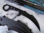 UC3631 United Cutlery Undercover CIA Stinger III Karambit – Lame Fixe Lame Acier 3Cr13 Black Oxide Manche Acier - Housse nylon - Livraison Gratuite