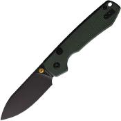VOSA2901 Couteau Raccoon Top Liner Lock Pliant Lame Drop Point Acier 14C28N Manche Micarta Vert - Livraison Gratuite
