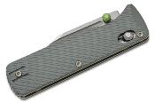 VOSA4101 Couteau Vosteed Vombat Bowie M390 Manche Aluminium Gris Sécurité Crossbar Lock - Livraison Gratuite