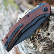 WE19022F3 Couteau We Knife Snick Cuibourtia Wood/Titane Lame Acier CPM 20CV IKBS - Livraison Gratuite