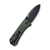WE2004J Couteau We Knife Banter Lame Spear Point Acier S35VN Manche Micarta Vert Pivot Roulements à Billes - Livraison Gratuite