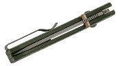 WE230753 Couteau We Knife Banter 2 Crossbar Lock Lame Drop Point Acier S35VN Manche Micarta Green Pivot Céramique - Livraison Gratuite