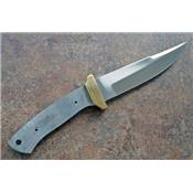 Lot de 2 Lames à Customiser Bowie Lame Acier Inox Garde Laiton BL075 - Livraison Gratuite