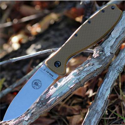 Couteau Esee Zancudo Coyote Brown Lame Acier D2 Manche FRN Framelock BRKR2CB - Free Shipping
