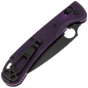 DGRFM022SPRB — Couteau Daggerr Sting Slim Lame Acier VG-10 PVD Noir Manche G10 Violet Crossbar Lock Livraison Gratuite