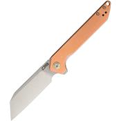 Couteau CJRB Rampart Copper Lame Acier D2 Manche Cuivre J1907COP - Livraison Gratuite