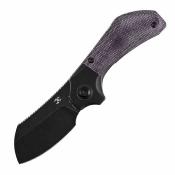 K3129A2 Couteau Kansept Pluto | Lame Acier S90V Drop Point | Manche Purple Micarta/Titanium | Liner Lock | Livraison Gratuite