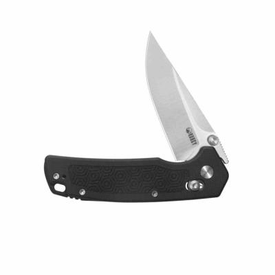 KUB464A Kubey Geri | Couteau Lame Acier 14C28N Satin | Manche G10 Black | Crossbar Lock | Livraison Gratuite