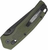 KUB464C Kubey Geri | Couteau Lame Acier 14C28N Satin | Manche G10 Green | Crossbar Lock | Livraison Gratuite
