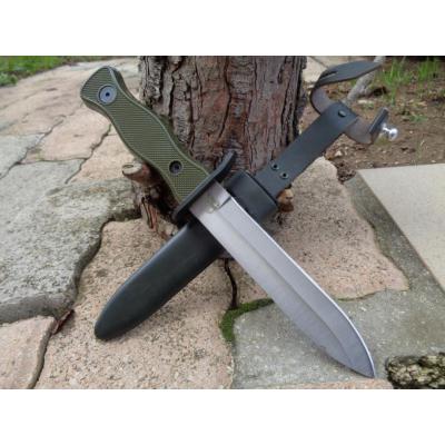 Couteau De Combat Bundeswehr Military Lame Acier Carbone Manche ABS Etui Acier MI211 - Free Shipping