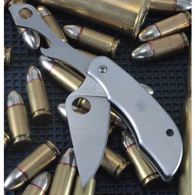 Couteau Spyderco ClipiTool Lame Acier 8Cr13MoV Ouvre Bouteille Manche Acier SC175P - Free Shipping