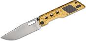ATZ1878GGL Artisan Cutlery Beest Couteau Lame Drop Point Acier S35VN Manche Titane Gold + Carbone – Frame Lock – Livraison Gratuite