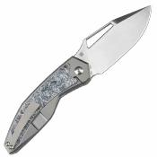 ATZ1879GDM Artisan Cutlery Fragarach | Couteau Lame Clip Point Acier S90V | Manche Titane Dark Matter FatCarbon - Livraison Gratuite
