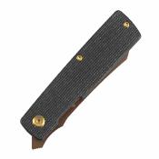 B2135A2 Couteau Higonokami Tenable Lame Acier D2 Rose Reverse Tanto | Manche Black Micarta | Liner Lock | Livraison Gratuite