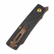 B2135A2 Couteau Higonokami Tenable Lame Acier D2 Rose Reverse Tanto | Manche Black Micarta | Liner Lock | Livraison Gratuite