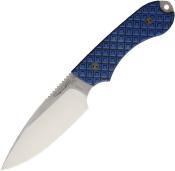 BRAD4FE013 Couteau Bradford Guardian 4 | Lame Acier Bohler N690 Manche G10 Blue & Black Étui Cuir USA - Livraison Gratuite