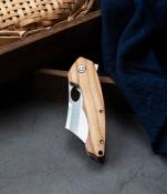 BTKL06B Couteau Bestech Skirmish | Lame Cleaver Acier 154CM | Liner Lock & Manche Bois d'Olivier - Livraison Gratuite