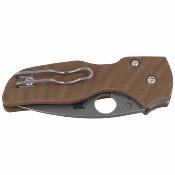 SC230GPBN15V Spyderco Lil' Native Sprint Run Couteau Lame Acier CPM-15V Manche G10 Marron Compression Lock USA | Livraison Gratuite