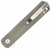 CBTBJKVGST CobraTec – Couteau pliant Linerlock Lame Acier VG-10 Satin Manche Grey Titanium - Livraison Gratuite