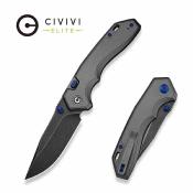 CE250931 — Couteau Civivi Elite Brova Top Liner Lock Lame Acier CPM S35VN Noir Manche Aluminium Gris Livraison Gratuite