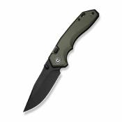 CE250933 — Couteau Civivi Elite Brova Top Liner Lock Lame Acier CPM S35VN Noir Manche Aluminium Vert Forêt Livraison Gratuite