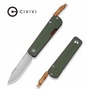 CIVC24075B1 – Couteau Civivi Slippy Sendy Lame Acier Nitro-V Satin Spey Manche G10 Vert & Rouge Slip Joint – Livraison Gratuite