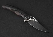 CMB02R Couteau CMB Made Knives Prowler Titanium/FCarbone Lame M390 IKBS - Livraison Gratuite