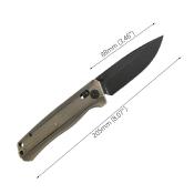 CMB17C CMB Braveman CMB-17C – Couteau Pliant EDC Axis Lock, Lame Drop Point S35VN PVD Noir, Manche Titane Bronze - Livraison Gratuite
