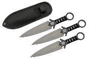 CN211547 Lot de 6 Couteaux de Lancer Ninja Throwing Set Lame Acier Inox Etui Nylon - Livraison Gratuite