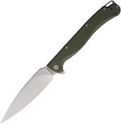 DGRPRFOLSW Daggerr Pero DL – Couteau Pliant Liner Lock | Lame Spear Point 8Cr14MoV Stonewash | Manche FRN Od Green - Livraison Gratuite