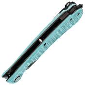 DGRRSTFBW Daggerr Knives Resident | Couteau Pliant | Lame Spear Point 8Cr14MoV Blk | Manche FRN Bleu Clair | Livraison Gratuite