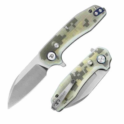 DTK3435GC Couteau Pliant Dreamtech | Lame Sheepsfoot Acier D2 Satin | Manche G10 Camo Axis Lock - Livraison Gratuite