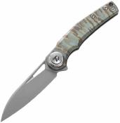 DTK4130TC Couteau Dreamtech Button Lock Ti Camo | Lame Acier M390 Bead Blast | Manche Titane Camo | Ouverture Flipper - Livraison Gratuite