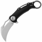 DTK4221AB Dreamtech Karambit – Couteau Lame Acier 14C28N Hawkbill Button Lock Manche Aluminium Black– Livraison Gratuite