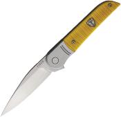 FKCST367 Couteau Finch STINGER Yellow Jacket Bone Lame Acier 154CM IKBS - Livraison Gratuite