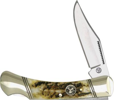 FWT547RMS — Couteau Frost Cutlery Whitetail Warrior Acier Inox Mirror Clip-Point Os Façon Bois de Cerf Lockback - Livraison Gratuite