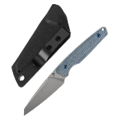 G011A6 — Couteau Kansept Parr Lame Acier D2 Drop Point Manche Micarta Bleu Etui Kydex - Livraison Gratuite