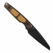 G011B6 Tenable Parr - Couteau Fixe EDC Lame Acier 14C28N Black Reverse Tanto Manche Amber Ultem Etui Kydex - Livraison Gratuite